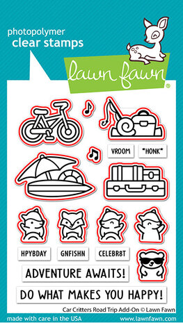 Lawn Fawn Car Critters Road Trip Add-On Lawn Cuts Dies (LF3168) (DISCONTINUED)