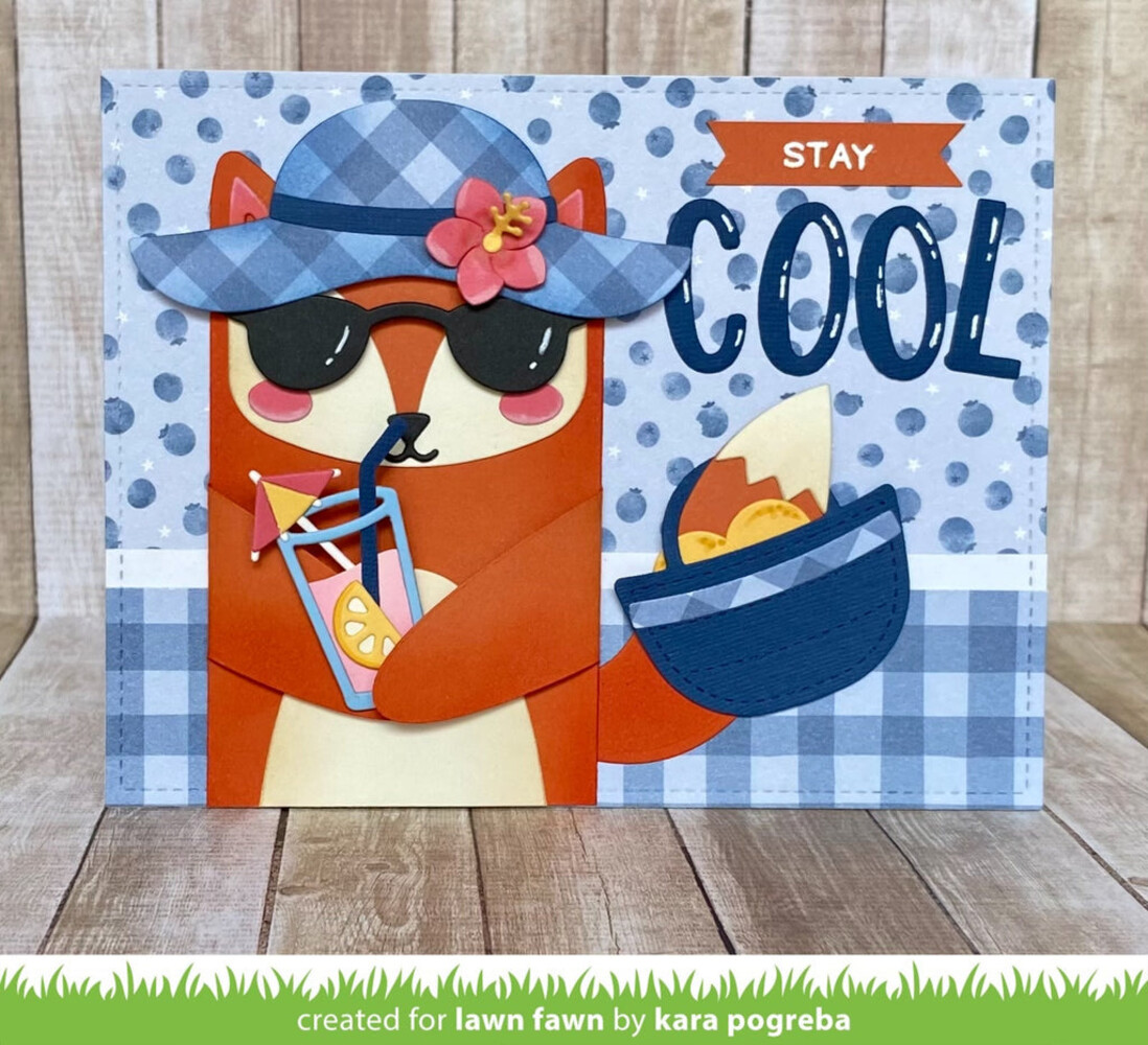 Lawn Fawn Woodland Critter Huggers Summer Add-On Lawn Cuts Dies (LF3183) (DISCONTINUED)