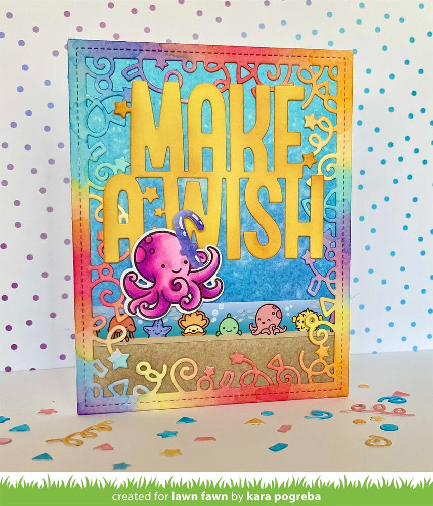 Lawn Fawn Let's Celebrate Backdrop Lawn Cuts Dies (LF3187) (OUTLET)