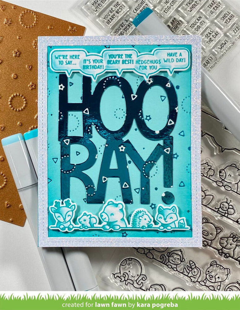 Lawn Fawn Confetti Background Hot Foil Plate (LF3188) (OUTLET)