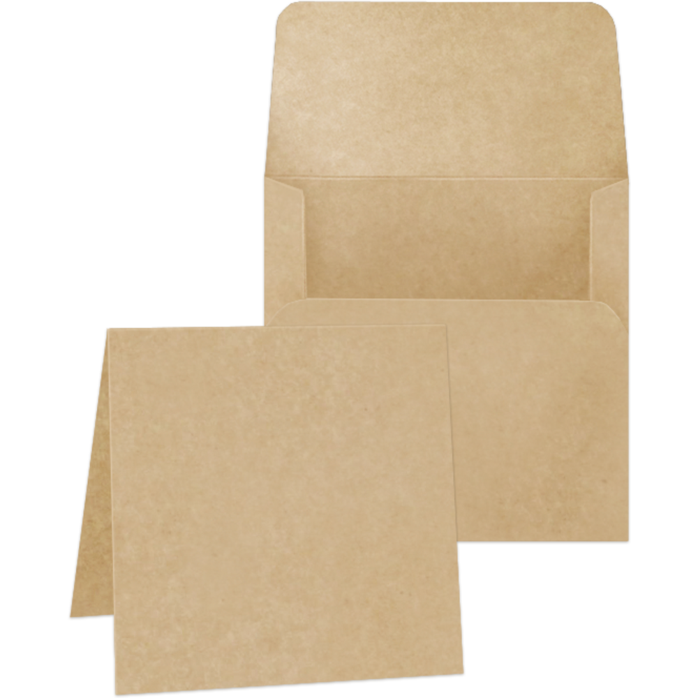 Graphic 45 Square Cards 5 1 4x5 1 4 Inch With Envelopes Kraft 