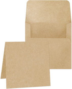 Graphic 45 Square Cards 5 1/4x5 1/4 Inch with Envelopes - Kraft (4502656) (OUTLET)