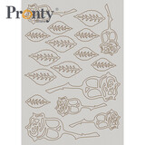 Pronty Crafts Grey Chipboard A5 Roses (492.001.044) (DISCONTINUED)