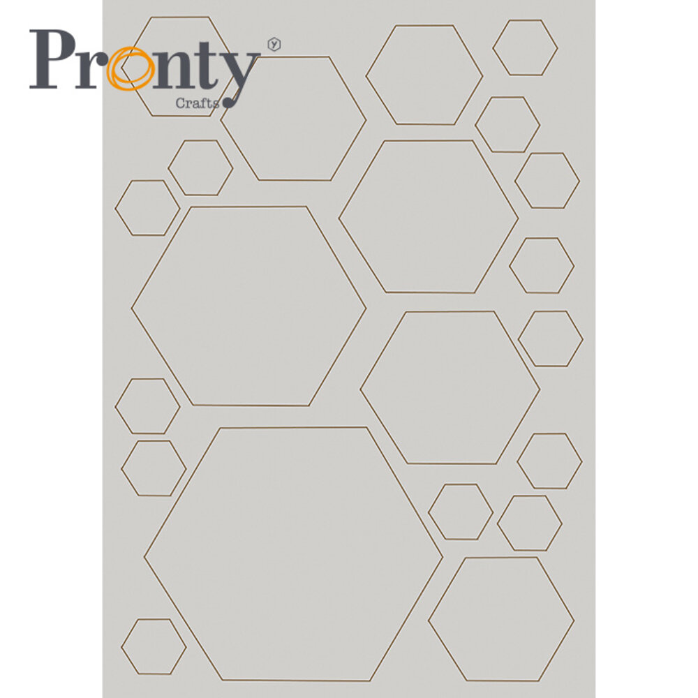 Pronty Crafts Grey Chipboard A4 Hexagon (492.001.041) (DISCONTINUED)