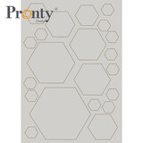 Pronty Crafts Grey Chipboard A4 Hexagon (492.001.041) (DISCONTINUED)