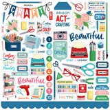 Carta Bella Happy Crafting Element Sticker (CBHCR157014) (OUTLET)