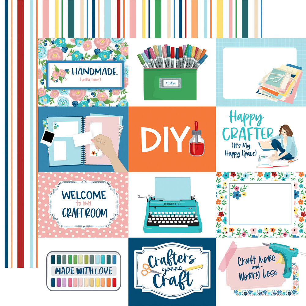 Carta Bella Happy Crafting 12x12 Inch Collection Kit (CBHCR157016) (OUTLET) Carta Bella Happy Crafting 12x12 Inch Collection Kit (CBHCR157016) (OUTLET)