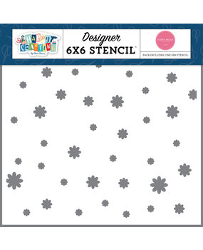 Carta Bella Scattered Flowers Stencil (CBHCR157034) (OUTLET)