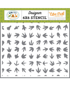 Echo Park Fossil Footprints Stencil (DM321034) (OUTLET)