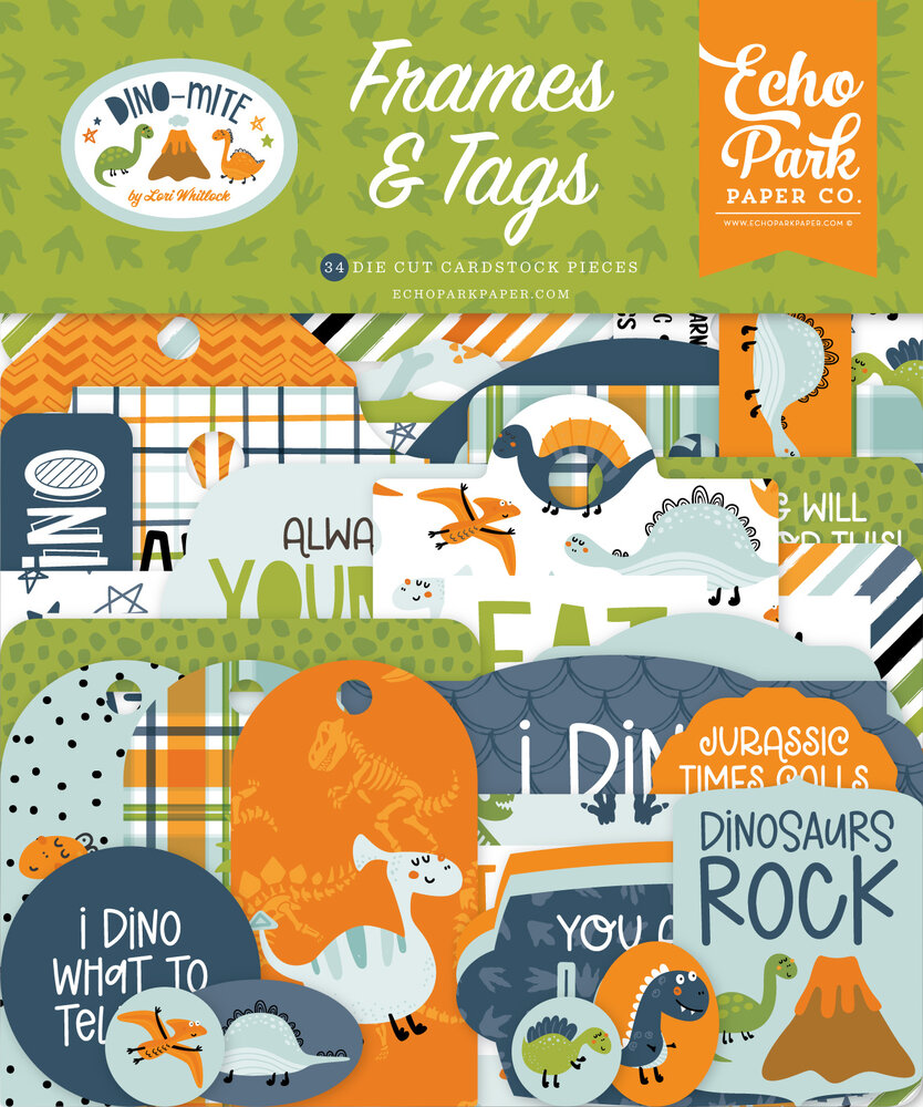 Echo Park Dino-Mite Frames & Tags (DM321025) (DISCONTINUED) Echo Park Dino-Mite Frames & Tags (DM321025) (DISCONTINUED)