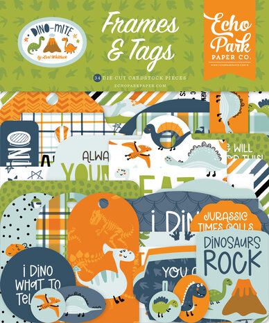 Echo Park Dino-Mite Frames & Tags (DM321025) (DISCONTINUED) Echo Park Dino-Mite Frames & Tags (DM321025) (DISCONTINUED)