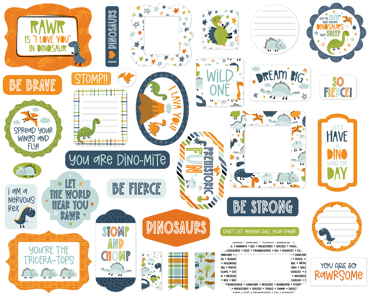 Echo Park Dino-Mite Ephemera (DM321024) (OUTLET)