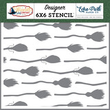 Echo Park Bewitching Brooms Stencil (WAC322035) (DISCONTINUED)