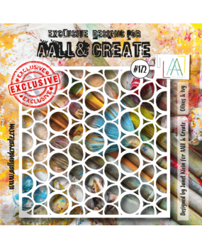 Aall and Create Stencil 6x6 Inch Olives & Ivy (AALL-PC-172) (DISCONTINUED)