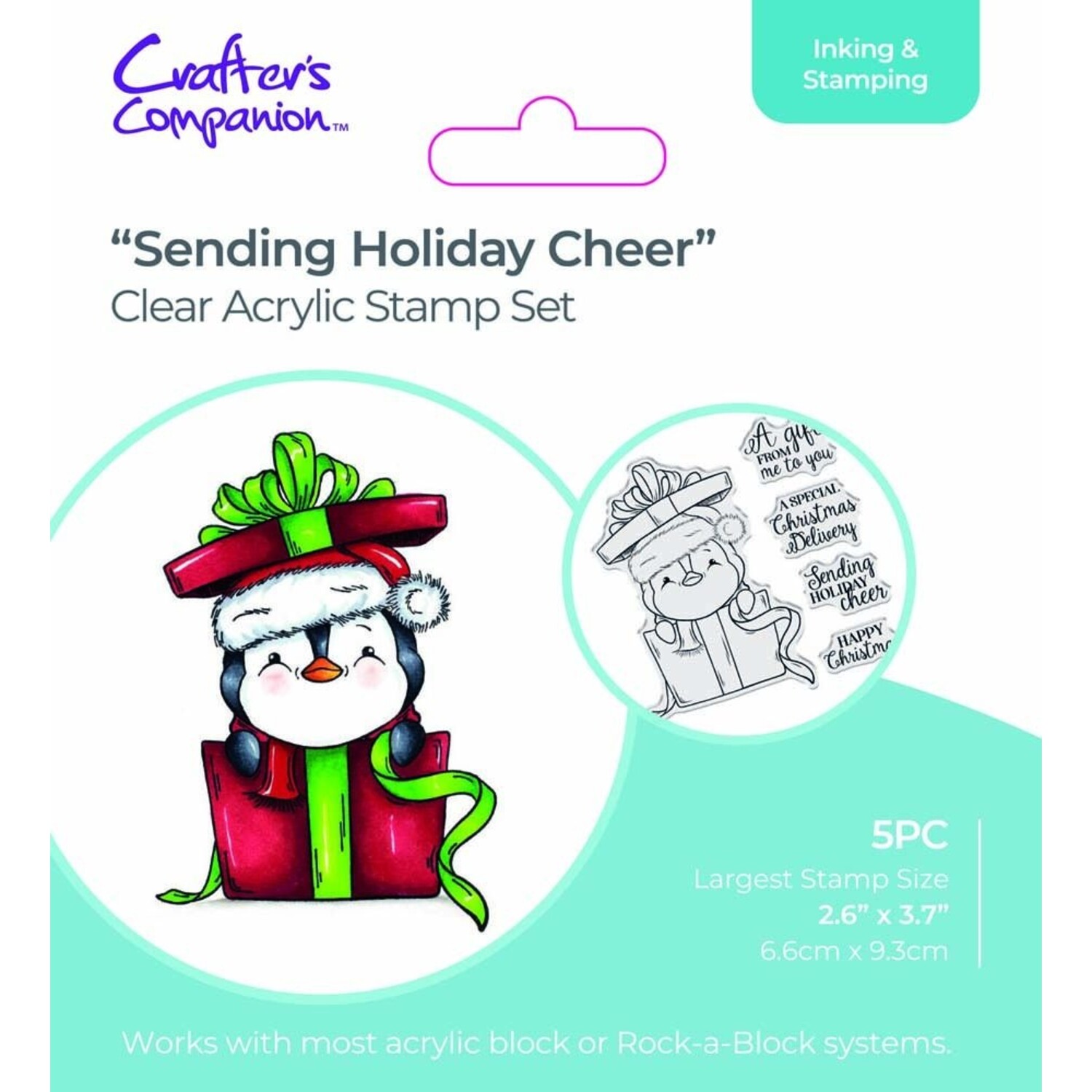 Cute Penguin Clear Stamps Sending Holiday Cheer (CC-ST-CA-SHC