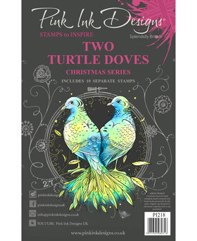 Pink Ink Designs Two Turtle Doves A5 Clear Stamps (PI218) (OUTLET)