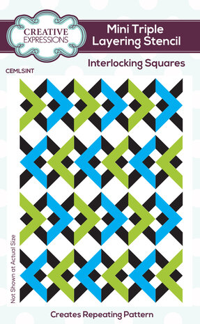 Creative Expressions Mini Triple Layering Stencil Interlocking Squares (CEMLSINT) (OUTLET) Creative Expressions Mini Triple Layering Stencil Interlocking Squares (CEMLSINT) (OUTLET)