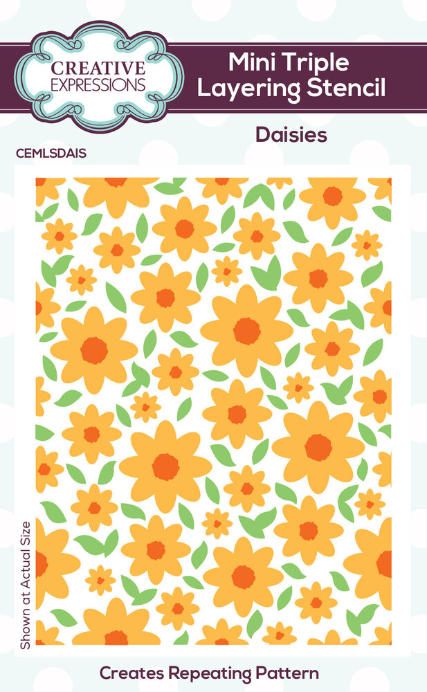 Creative Expressions Mini Triple Layering Stencil Daisies (CEMLSDAIS) (OUTLET) Creative Expressions Mini Triple Layering Stencil Daisies (CEMLSDAIS) (OUTLET)