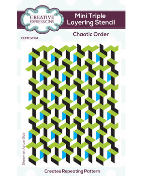 Creative Expressions Mini Triple Layering Stencil Chaotic Order (CEMLSCHA) (OUTLET)