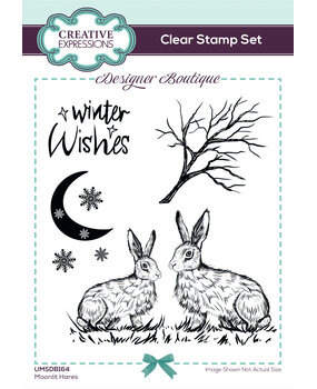Creative Expressions Designer Boutique Clear Stamp A6 Moonlit Hares (UMSDB164) (OUTLET)