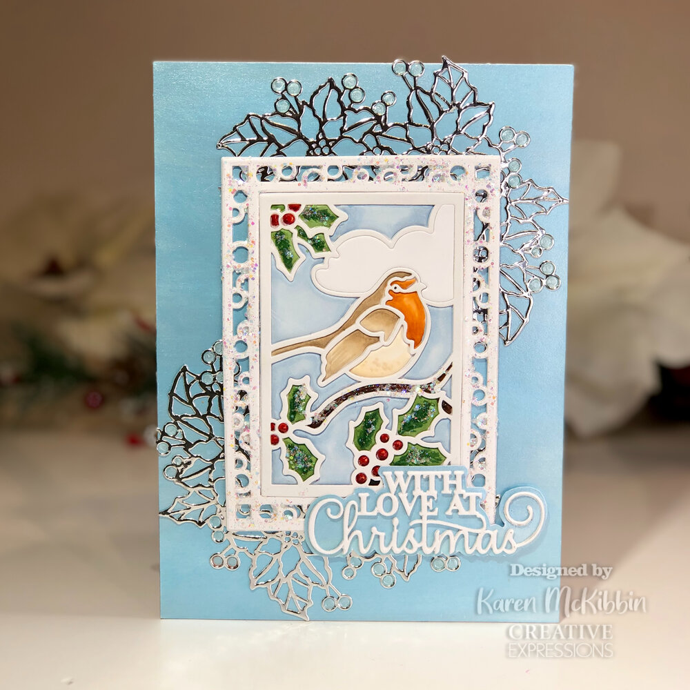 Creative Expressions Sue Wilson Craft Die Festive Poinsettia Corner (CED3266) (OUTLET)