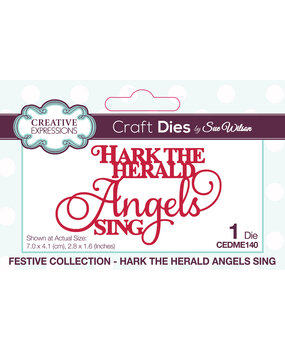 Creative Expressions Sue Wilson Craft Die Festive Hark The Herald Angels Sing (CEDME140) (OUTLET)