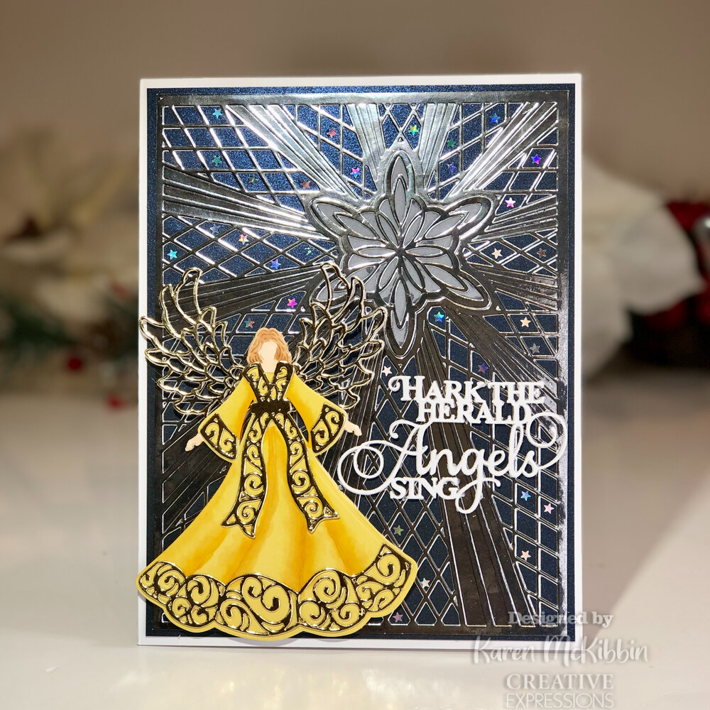 Creative Expressions Sue Wilson Craft Die Festive Hark The Herald Angels Sing (CEDME140) (OUTLET)