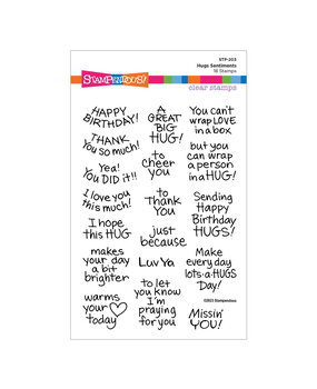 Stampendous Hugs Sentiments Clear Stamps (STP-203) (OUTLET)