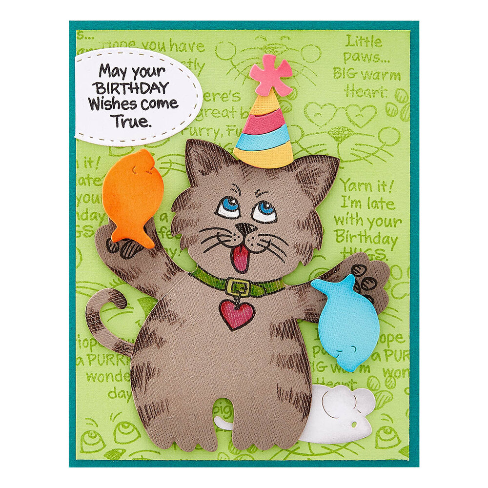 Stampendous Kitty Hugs Faces and Sentiments Clear Stamps (STP-201) (OUTLET)