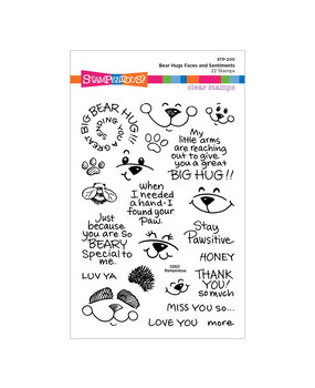 Stampendous Bear Hugs Faces and Sentiments Clear Stamps (STP-200) (OUTLET)