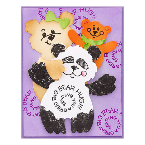 Stampendous Bear Hugs Faces and Sentiments Clear Stamps (STP-200) (OUTLET)