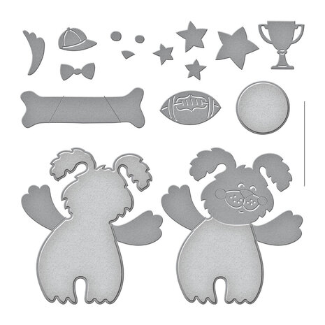 Stampendous Puppy Hugs Cutting Dies (S5-589) (OUTLET)