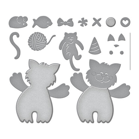 Stampendous Kitty Hugs Cutting Dies (S5-587) (OUTLET)