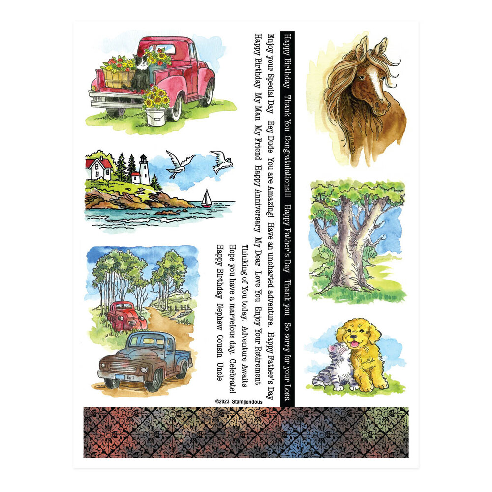 Stampendous Quick Cards Great Outdoors (4pcs) (QC-005) (OUTLET)