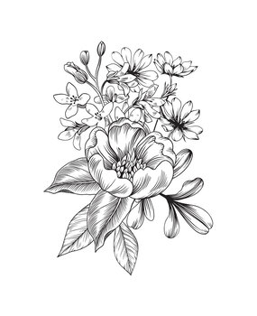 Spellbinders Pressed Bouquet Press Plate (BP-012) (DISCONTINUED)