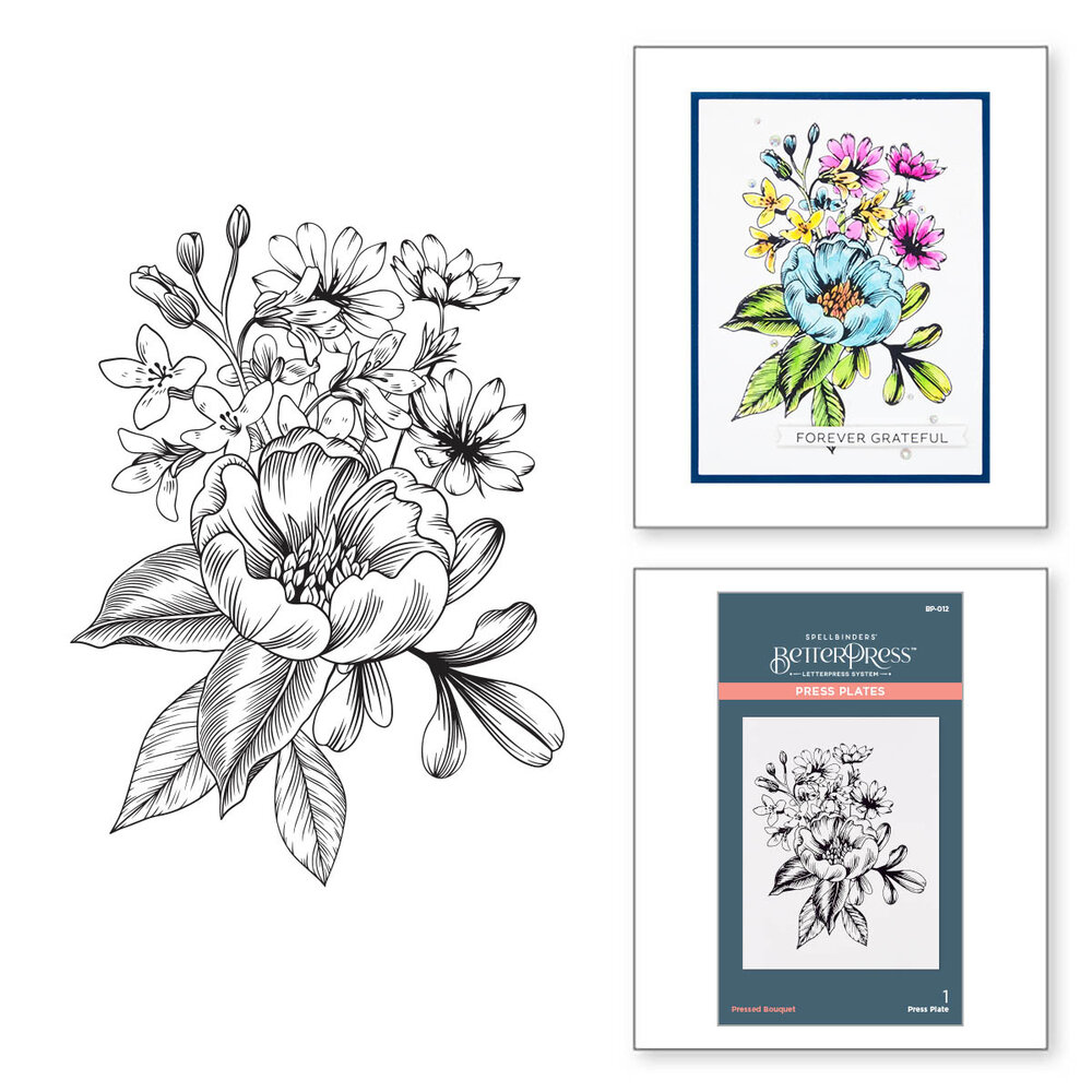 Spellbinders Pressed Bouquet Press Plate (BP-012) Spellbinders Pressed Bouquet Press Plate (BP-012)