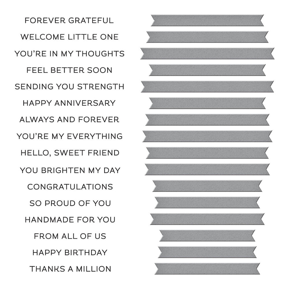 Spellbinders Always and Forever Sentiment Strips Press Plate & Die Set (BP-025) Spellbinders Always and Forever Sentiment Strips Press Plate & Die Set (BP-025)