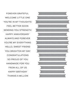 Spellbinders Always and Forever Sentiment Strips Press Plate & Die Set (BP-025) Spellbinders Always and Forever Sentiment Strips Press Plate & Die Set (BP-025)