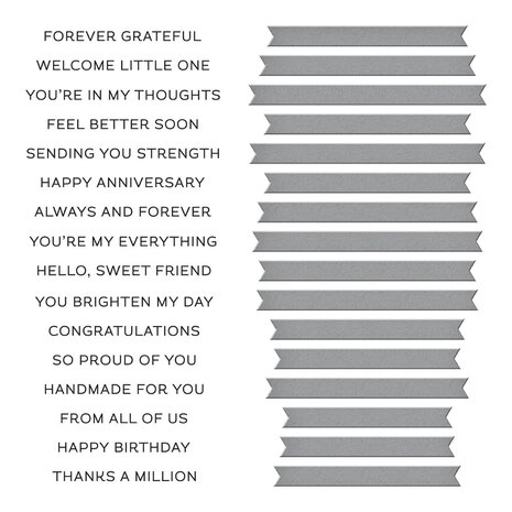 Spellbinders Always and Forever Sentiment Strips Press Plate & Die Set (BP-025) Spellbinders Always and Forever Sentiment Strips Press Plate & Die Set (BP-025)