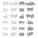 Spellbinders A Little Message Sentiments Press Plate & Die Set (BP-026) Spellbinders A Little Message Sentiments Press Plate & Die Set (BP-026)