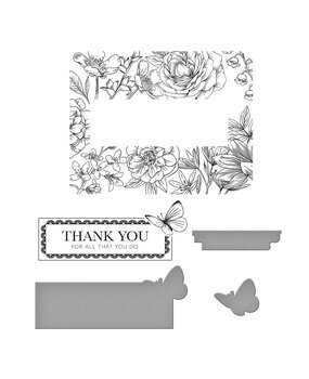 Spellbinders Butterfly Garden Press Plate & Die Set (BP-027) Spellbinders Butterfly Garden Press Plate & Die Set (BP-027)