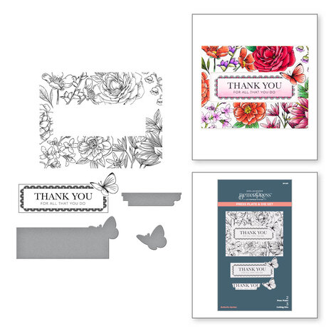 Spellbinders Butterfly Garden Press Plate & Die Set (BP-027) Spellbinders Butterfly Garden Press Plate & Die Set (BP-027)