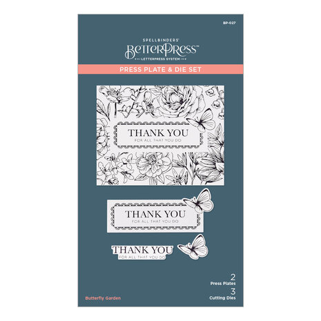 Spellbinders Butterfly Garden Press Plate & Die Set (BP-027) Spellbinders Butterfly Garden Press Plate & Die Set (BP-027)