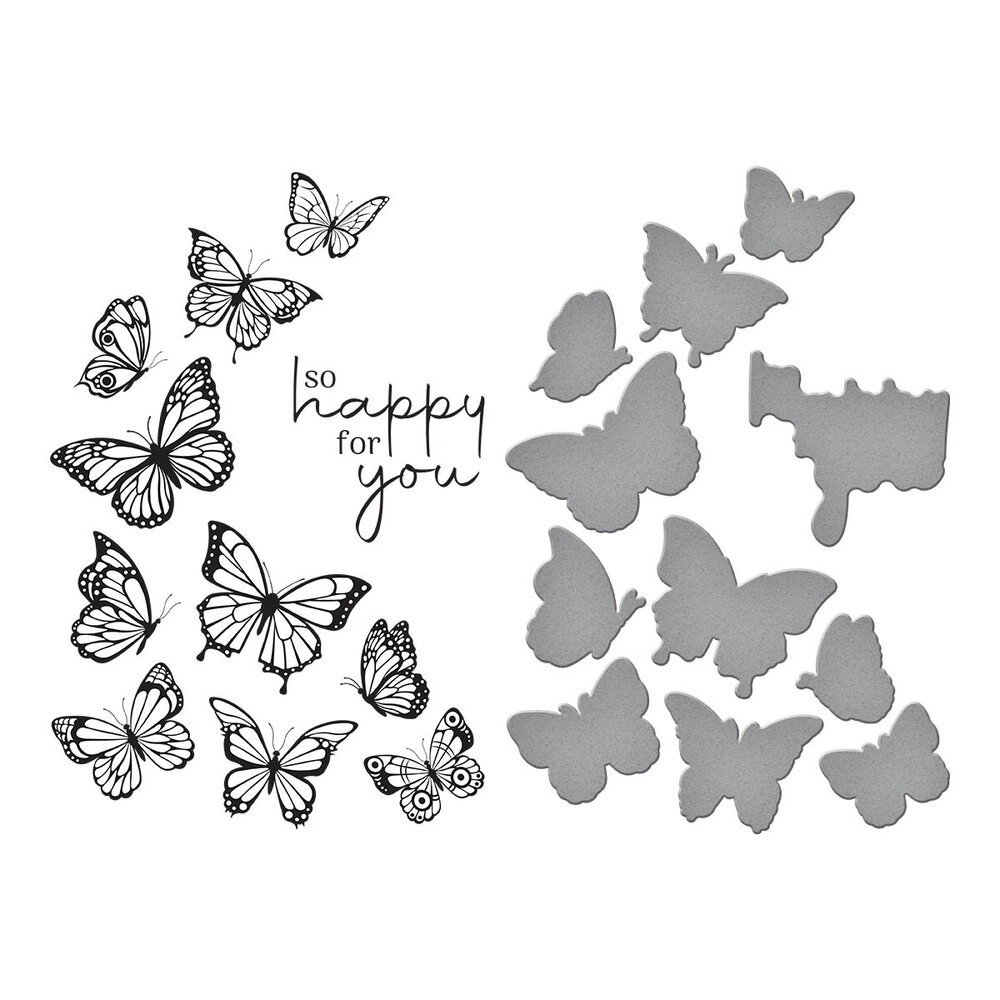 Spellbinders Butterfly Swirl Press Plate & Die Set (BP-031) Spellbinders Butterfly Swirl Press Plate & Die Set (BP-031)