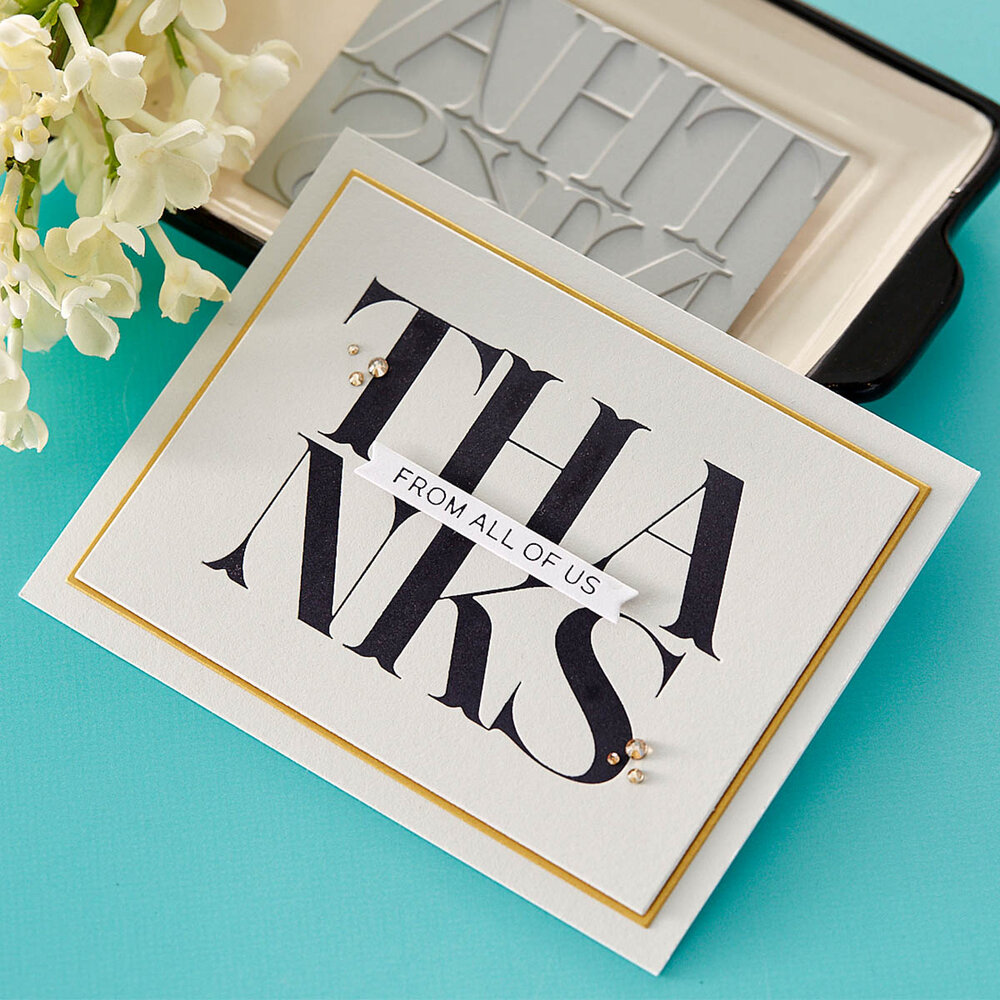 Spellbinders Big Thanks Press Plate (BP-034) (OUTLET)