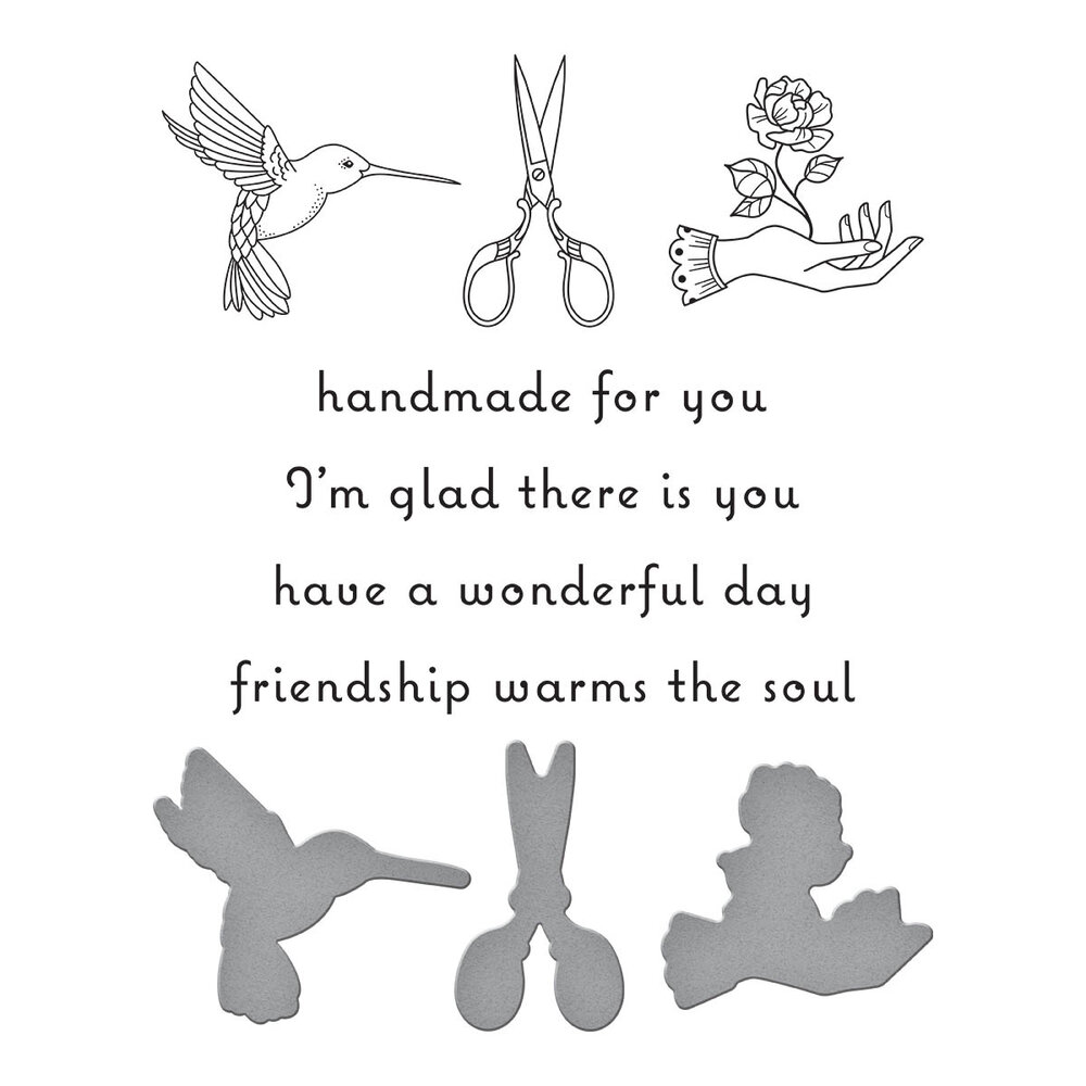 Spellbinders Handmade for You Icons Press Plate & Die Set (BP-044) (OUTLET)