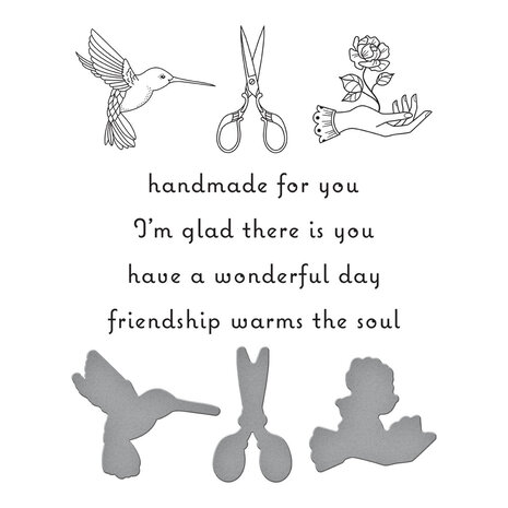 Spellbinders Handmade for You Icons Press Plate & Die Set (BP-044) (OUTLET)