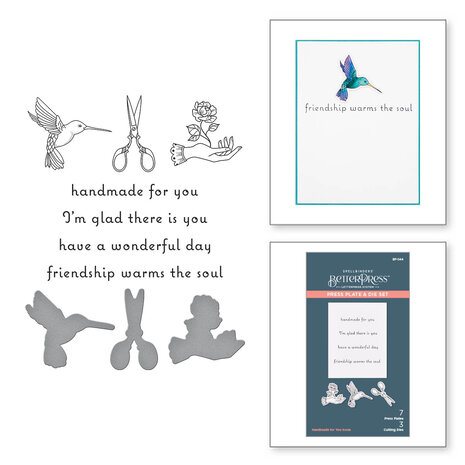 Spellbinders Handmade for You Icons Press Plate & Die Set (BP-044) (OUTLET)