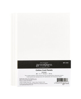 Spellbinders BetterPress Cotton Card Panels 5x7 Inch Porcelain (25pcs) (BPC-005) Spellbinders BetterPress Cotton Card Panels 5x7 Inch Porcelain (25pcs) (BPC-005)