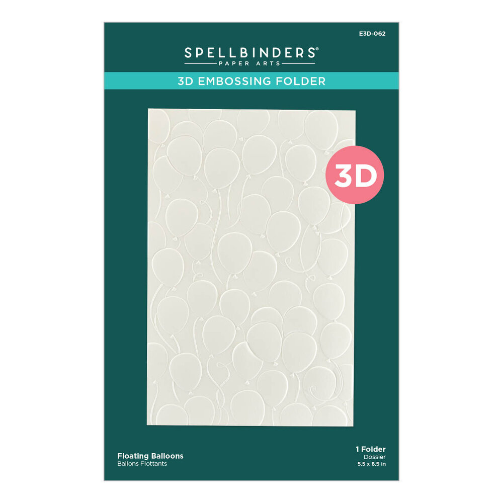 Spellbinders Floating Balloons 3D Embossing Folder (E3D-062) Spellbinders Floating Balloons 3D Embossing Folder (E3D-062)
